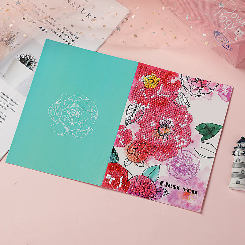 New Diamond Painting Postcard Birthday Card