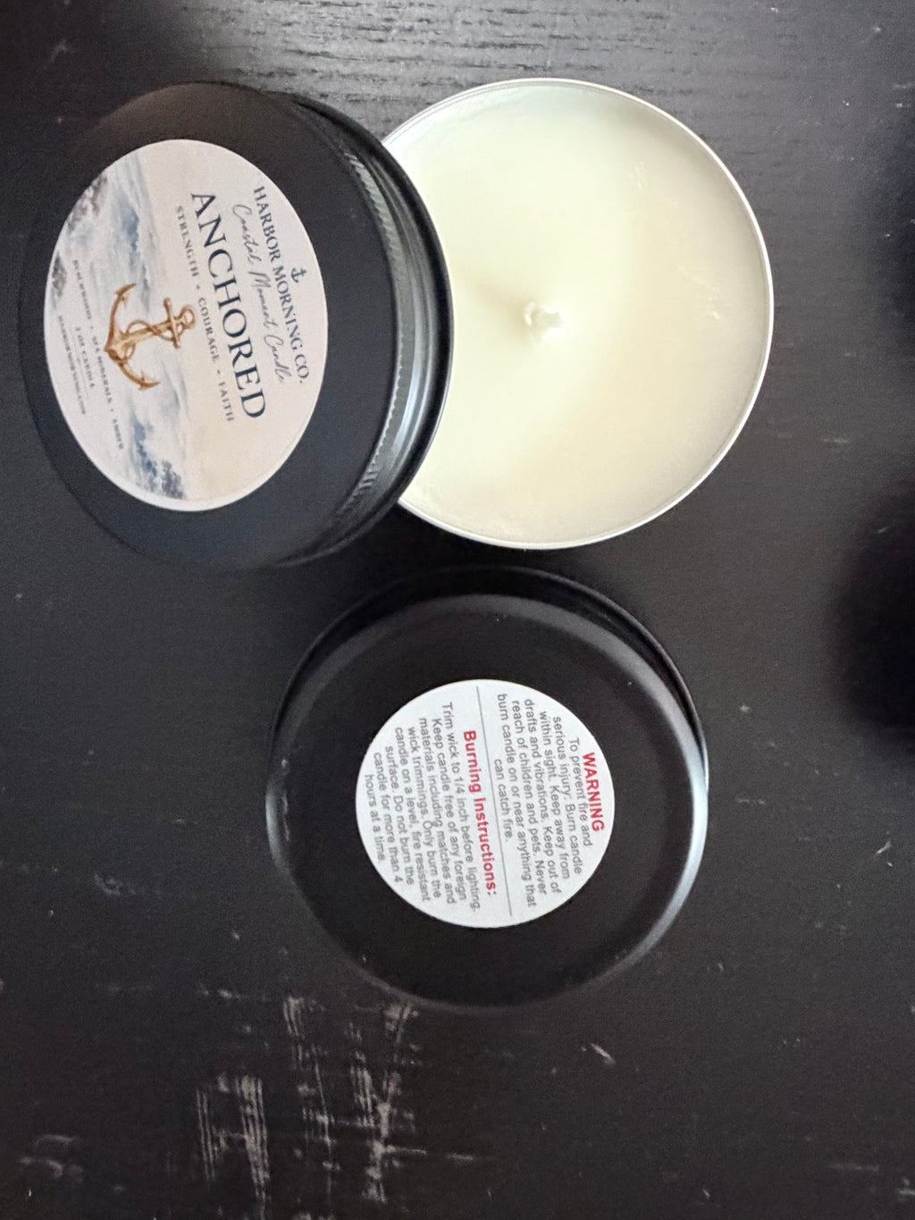 Anchored | Moment & Prayer Candle | Coastal Soy Candle | Handmade in Florida