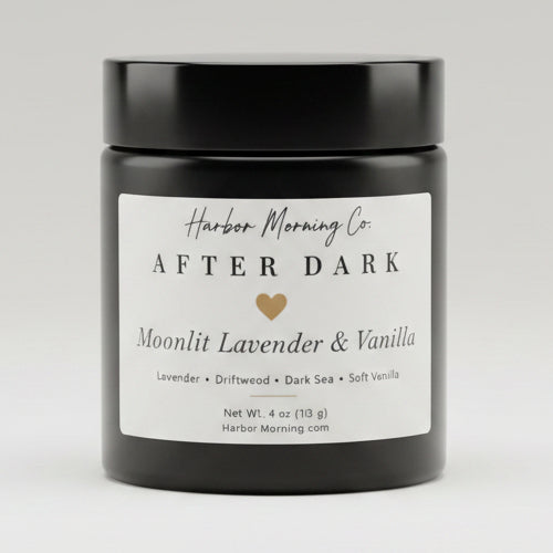Moonlit Lavender and Vanilla 4 oz soy candle by Harbor Morning Co.