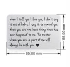Stainless Steel Wallet Clip Card Postcard Lettering