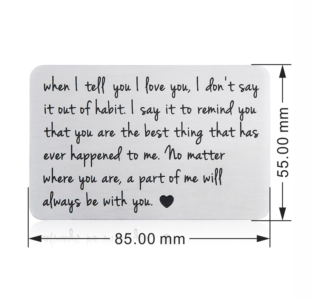 Stainless Steel Wallet Clip Card Postcard Lettering