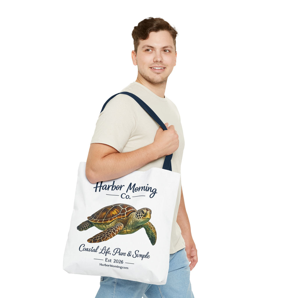 Sea Turtle Tote Bag – Coastal Life Beach Bag | Harbor Morning Co. | Ocean Lover Gift, Florida Coastal Tote