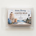 Coffee Milk wax melts in clamshell packaging