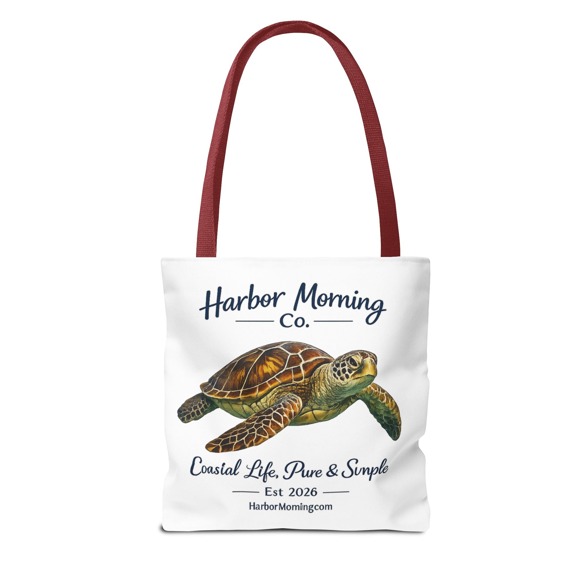 Sea Turtle Tote Bag – Coastal Life Beach Bag | Harbor Morning Co. | Ocean Lover Gift, Florida Coastal Tote