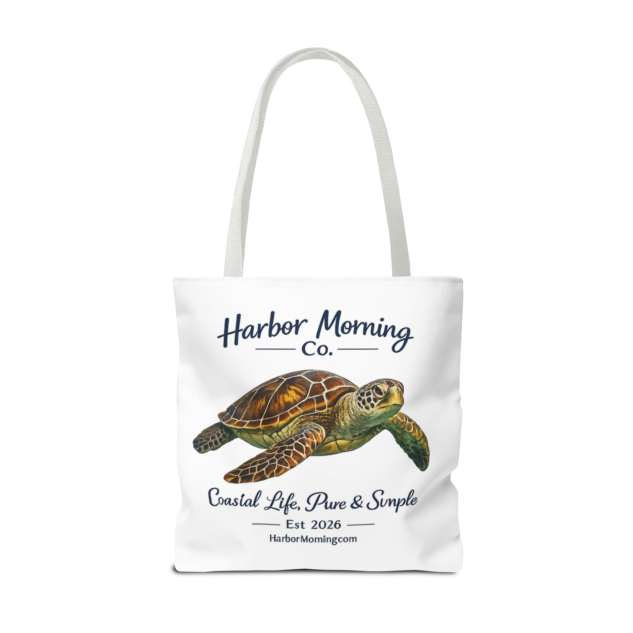 Sea Turtle Tote Bag – Coastal Life Beach Bag | Harbor Morning Co. | Ocean Lover Gift, Florida Coastal Tote