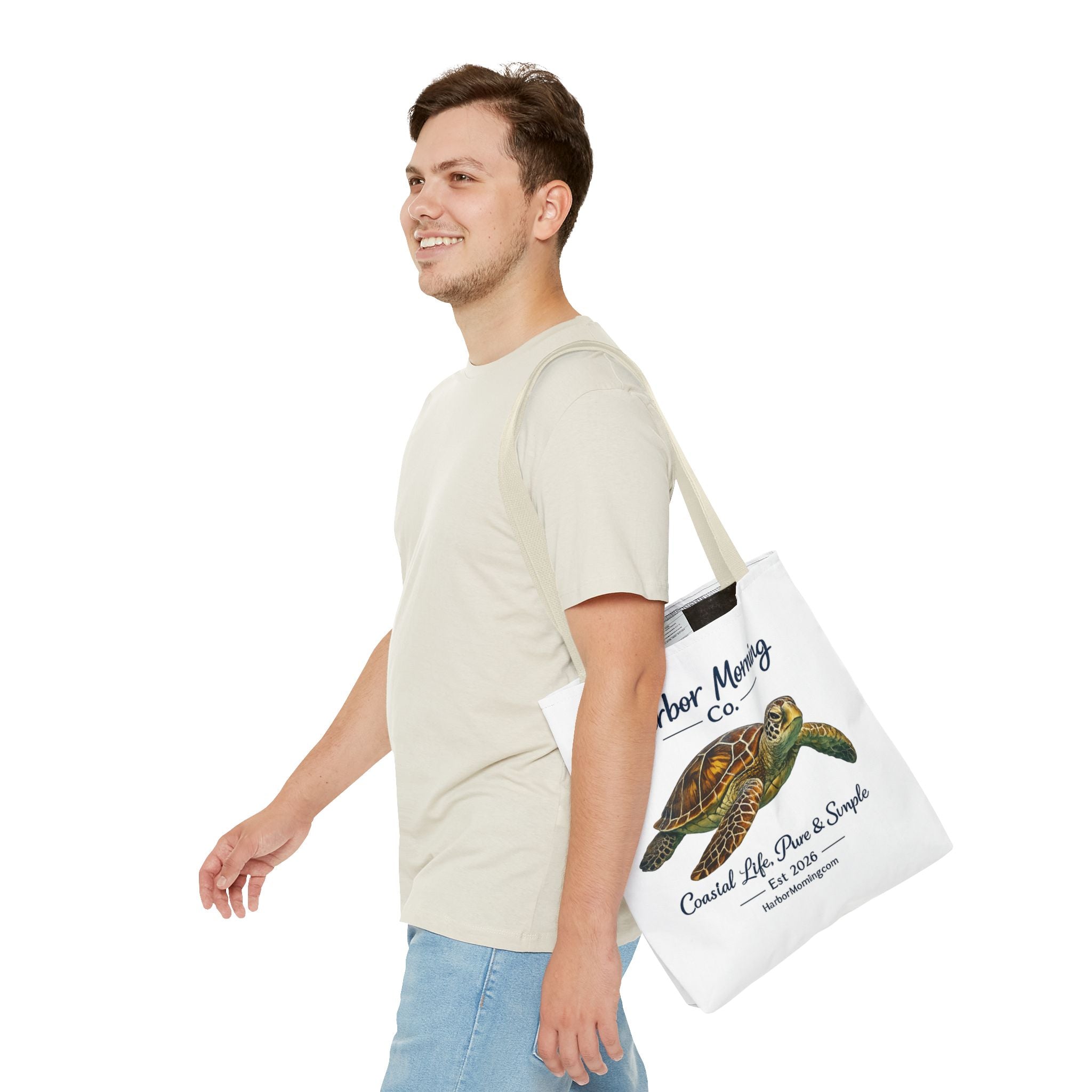 Sea Turtle Tote Bag – Coastal Life Beach Bag | Harbor Morning Co. | Ocean Lover Gift, Florida Coastal Tote