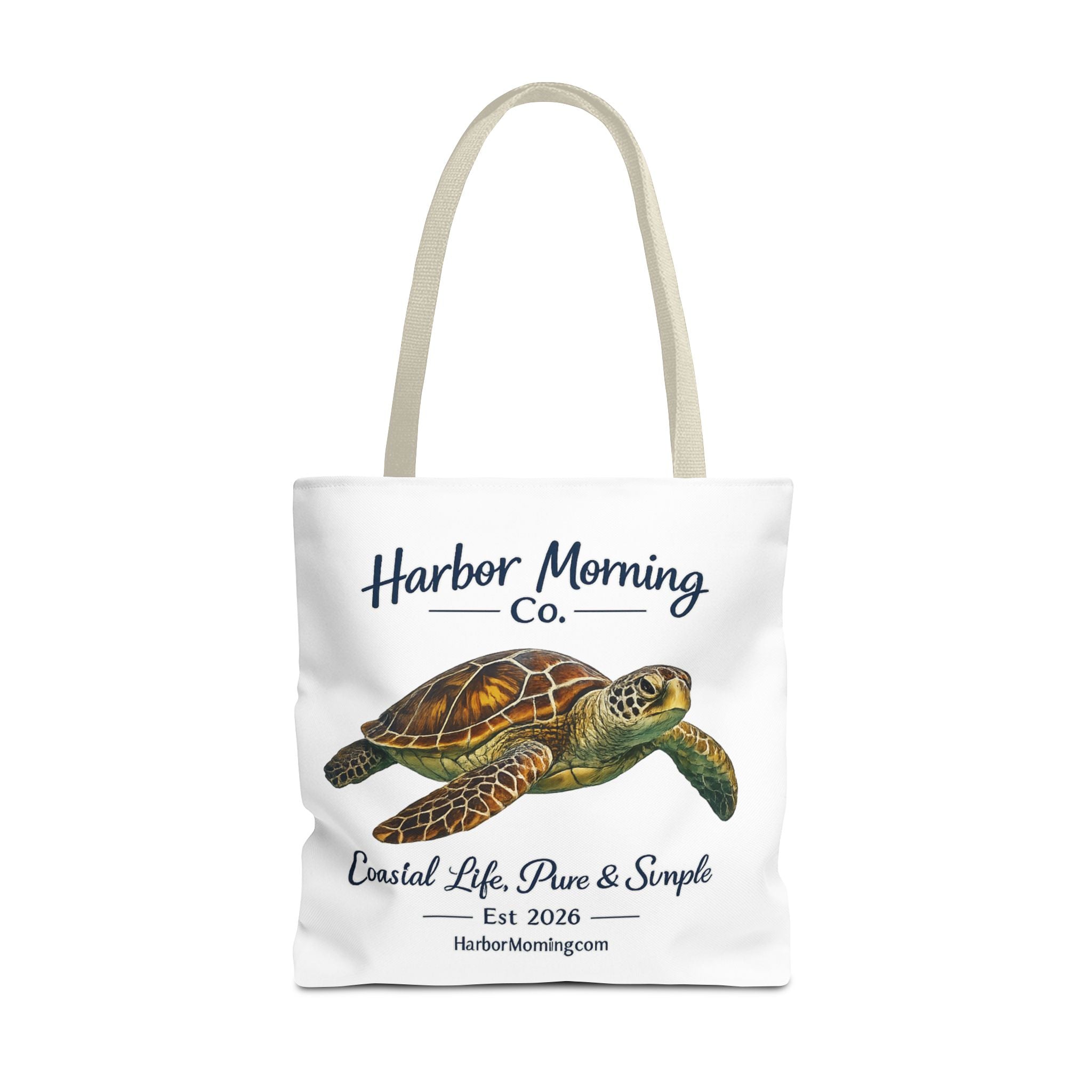 Sea Turtle Tote Bag – Coastal Life Beach Bag | Harbor Morning Co. | Ocean Lover Gift, Florida Coastal Tote