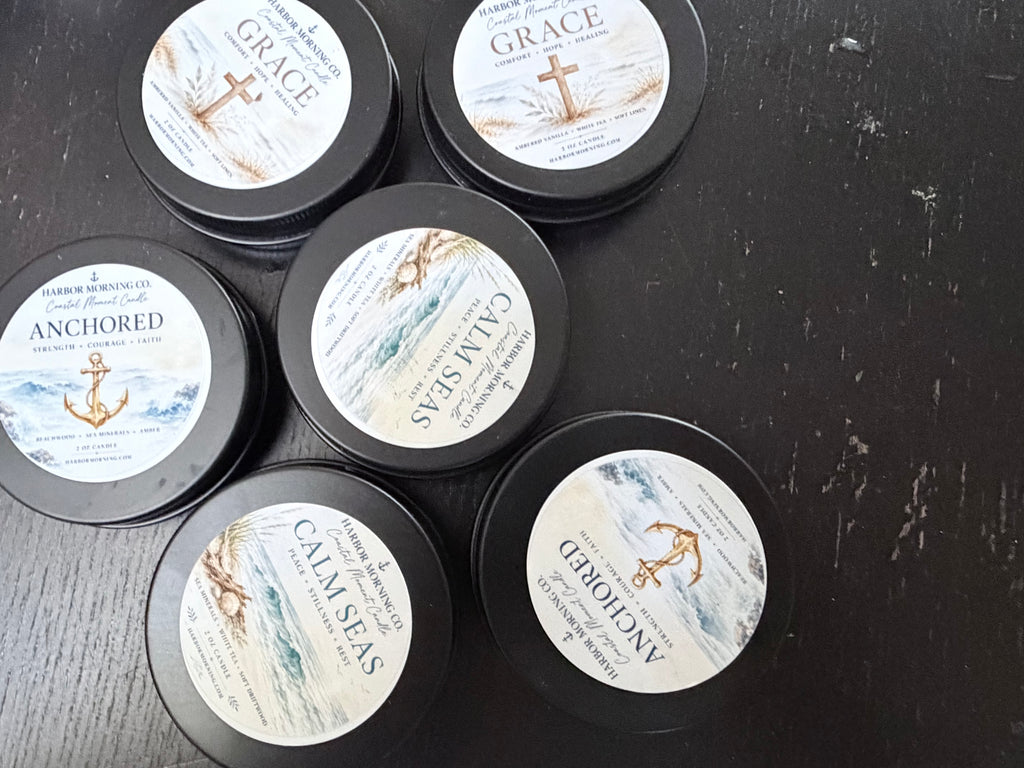 Anchored | Moment & Prayer Candle | Coastal Soy Candle | Handmade in Florida