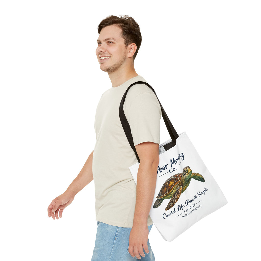 Sea Turtle Tote Bag – Coastal Life Beach Bag | Harbor Morning Co. | Ocean Lover Gift, Florida Coastal Tote