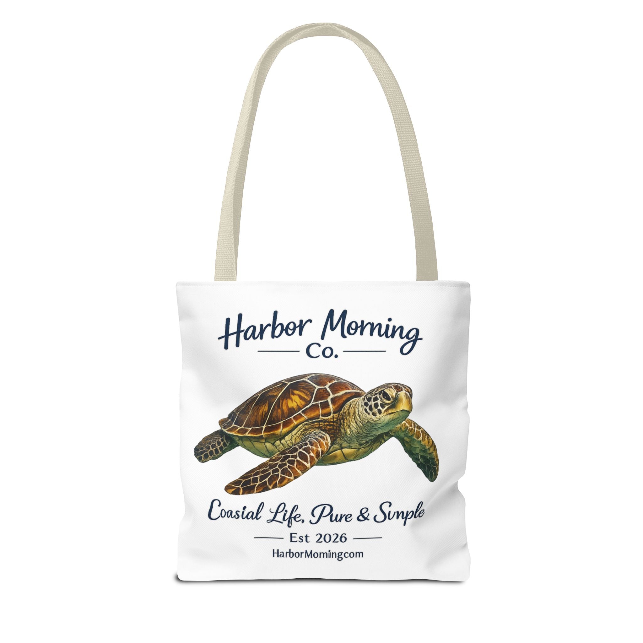 Sea Turtle Tote Bag – Coastal Life Beach Bag | Harbor Morning Co. | Ocean Lover Gift, Florida Coastal Tote