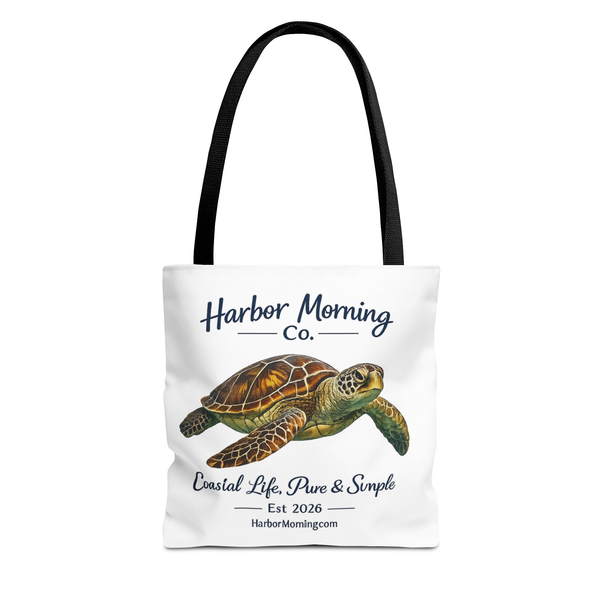 Sea Turtle Tote Bag – Coastal Life Beach Bag | Harbor Morning Co. | Ocean Lover Gift, Florida Coastal Tote