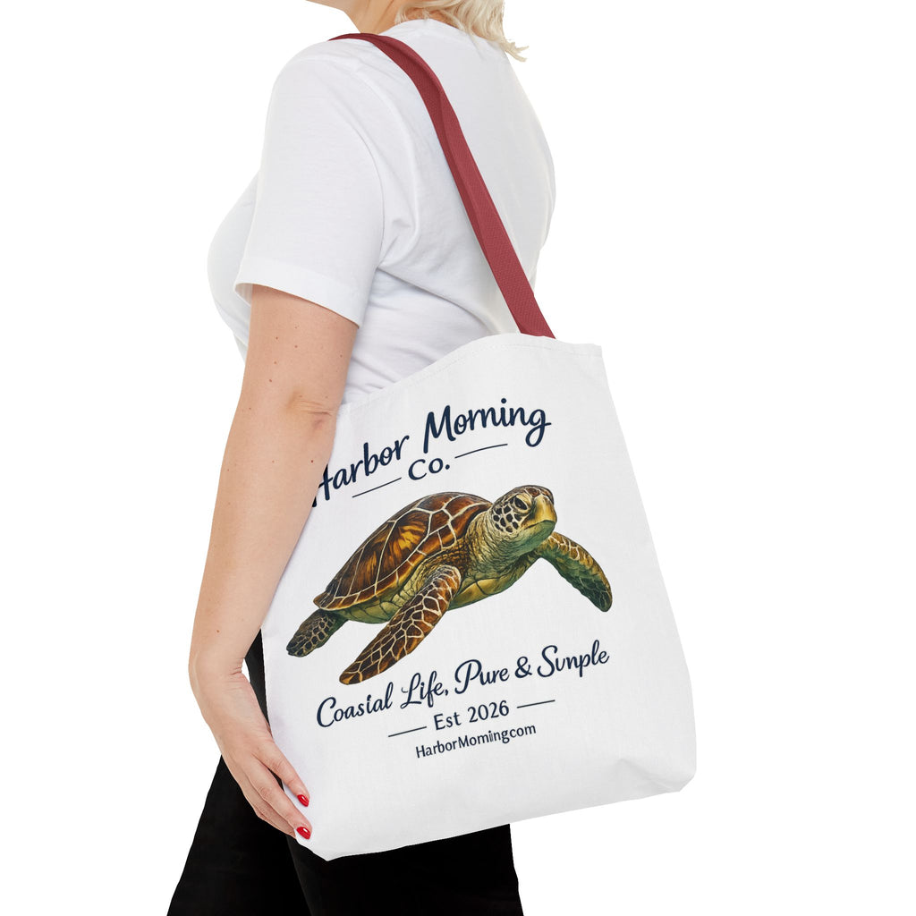 Sea Turtle Tote Bag – Coastal Life Beach Bag | Harbor Morning Co. | Ocean Lover Gift, Florida Coastal Tote