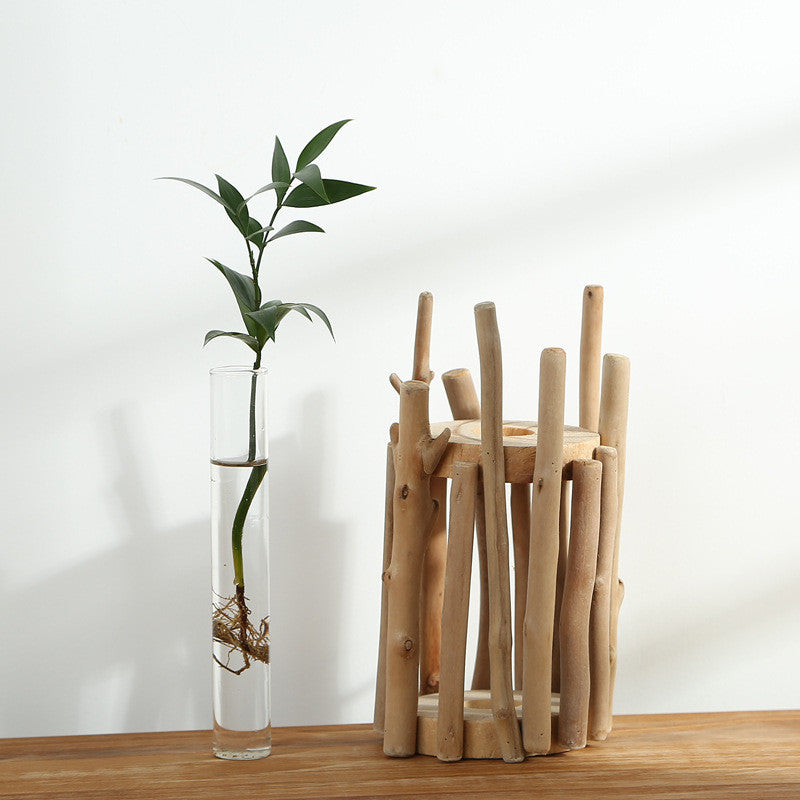 Driftwood Creative Art Crafts Glass Vase