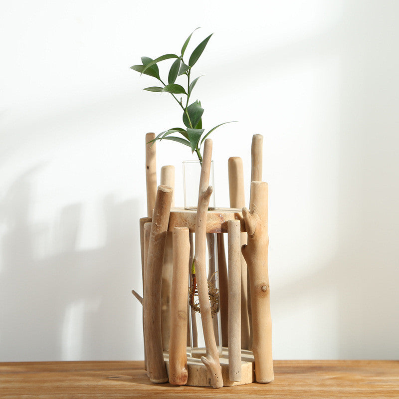 Driftwood Creative Art Crafts Glass Vase