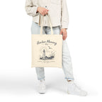 Harbor Morning Tote Bag – Coastal Lighthouse Canvas Tote, Beach & Everyday Carryall