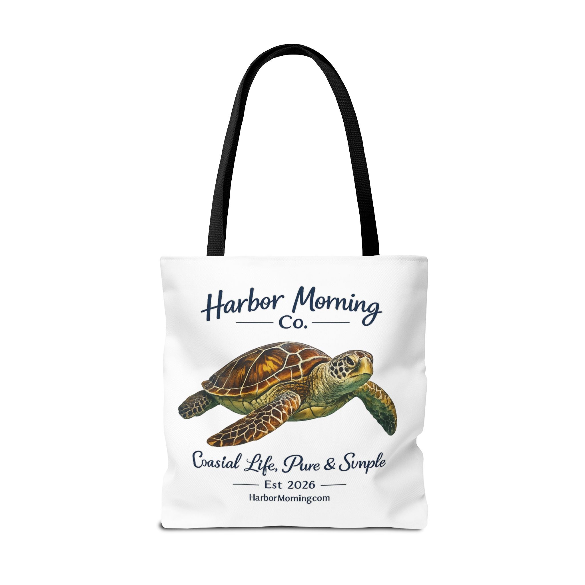 Sea Turtle Tote Bag – Coastal Life Beach Bag | Harbor Morning Co. | Ocean Lover Gift, Florida Coastal Tote