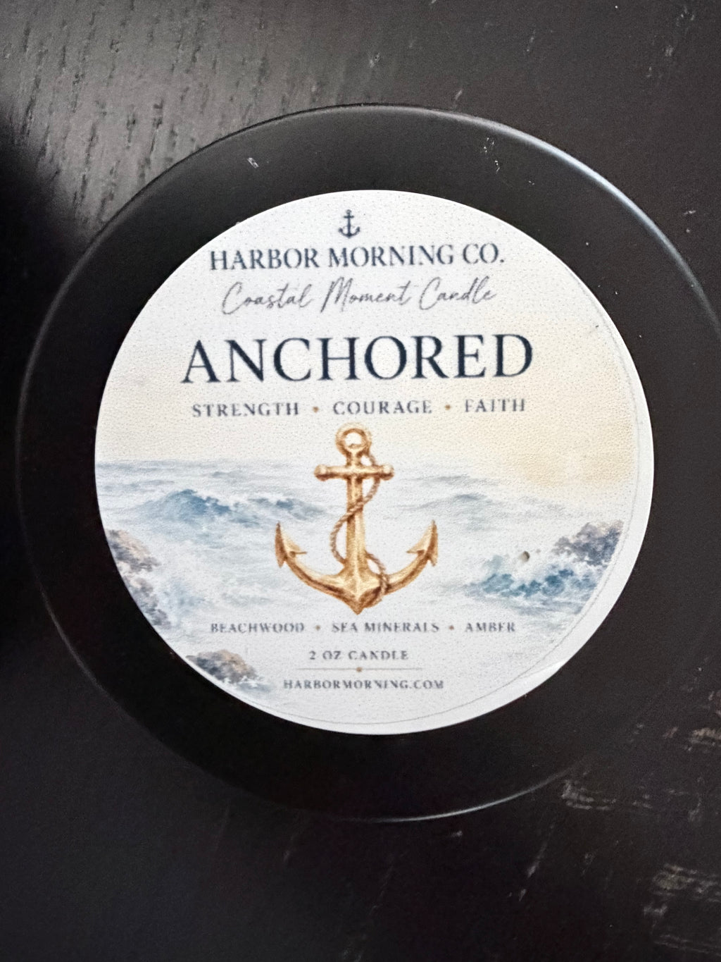 Anchored | Moment & Prayer Candle | Coastal Soy Candle | Handmade in Florida