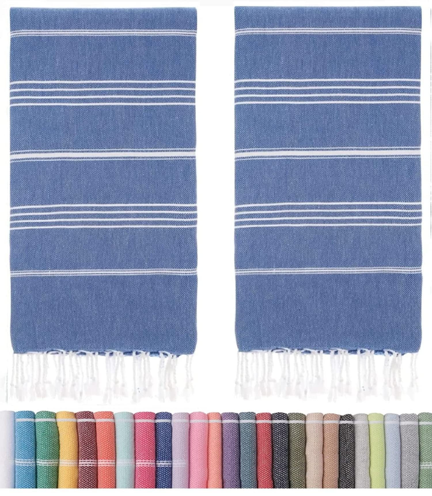 Turkish Non-Stick Sand Tassel Beach Towel | Pure Cotton | Quick-drying