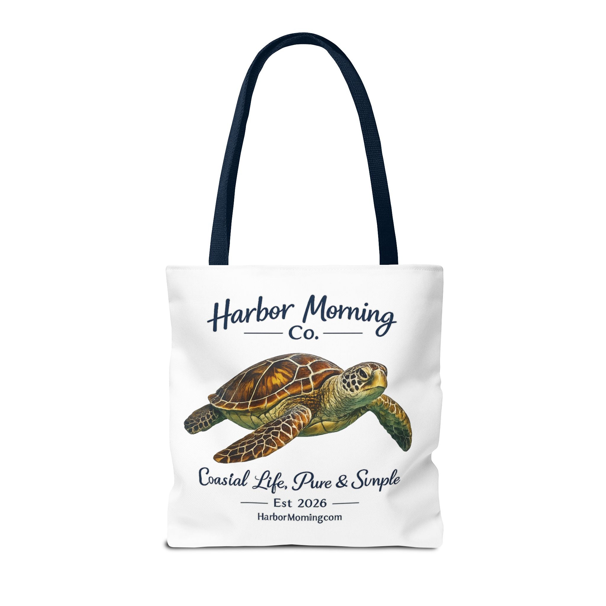 Sea Turtle Tote Bag – Coastal Life Beach Bag | Harbor Morning Co. | Ocean Lover Gift, Florida Coastal Tote