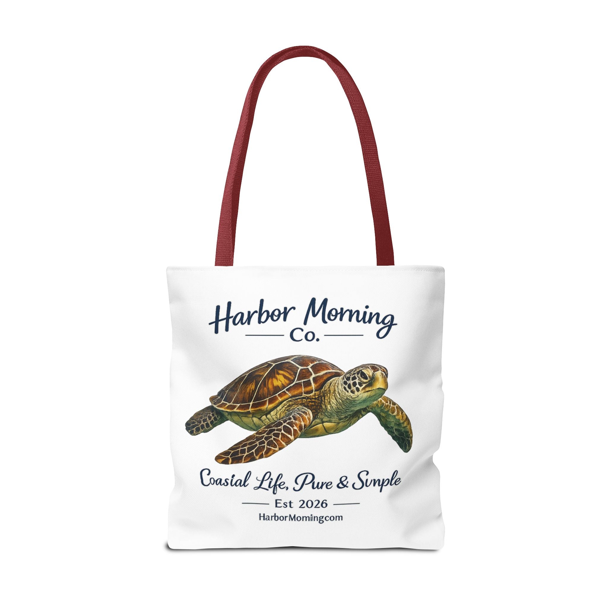 Sea Turtle Tote Bag – Coastal Life Beach Bag | Harbor Morning Co. | Ocean Lover Gift, Florida Coastal Tote