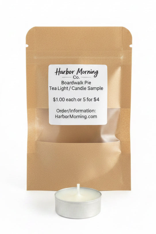 Boardwalk Pie tealight candle by Harbor Morning Co.