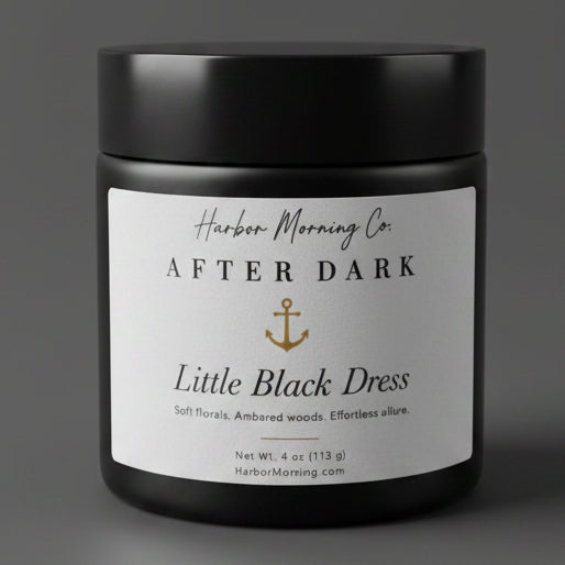 Little Black Dress 4 oz soy candle by Harbor Morning Co.