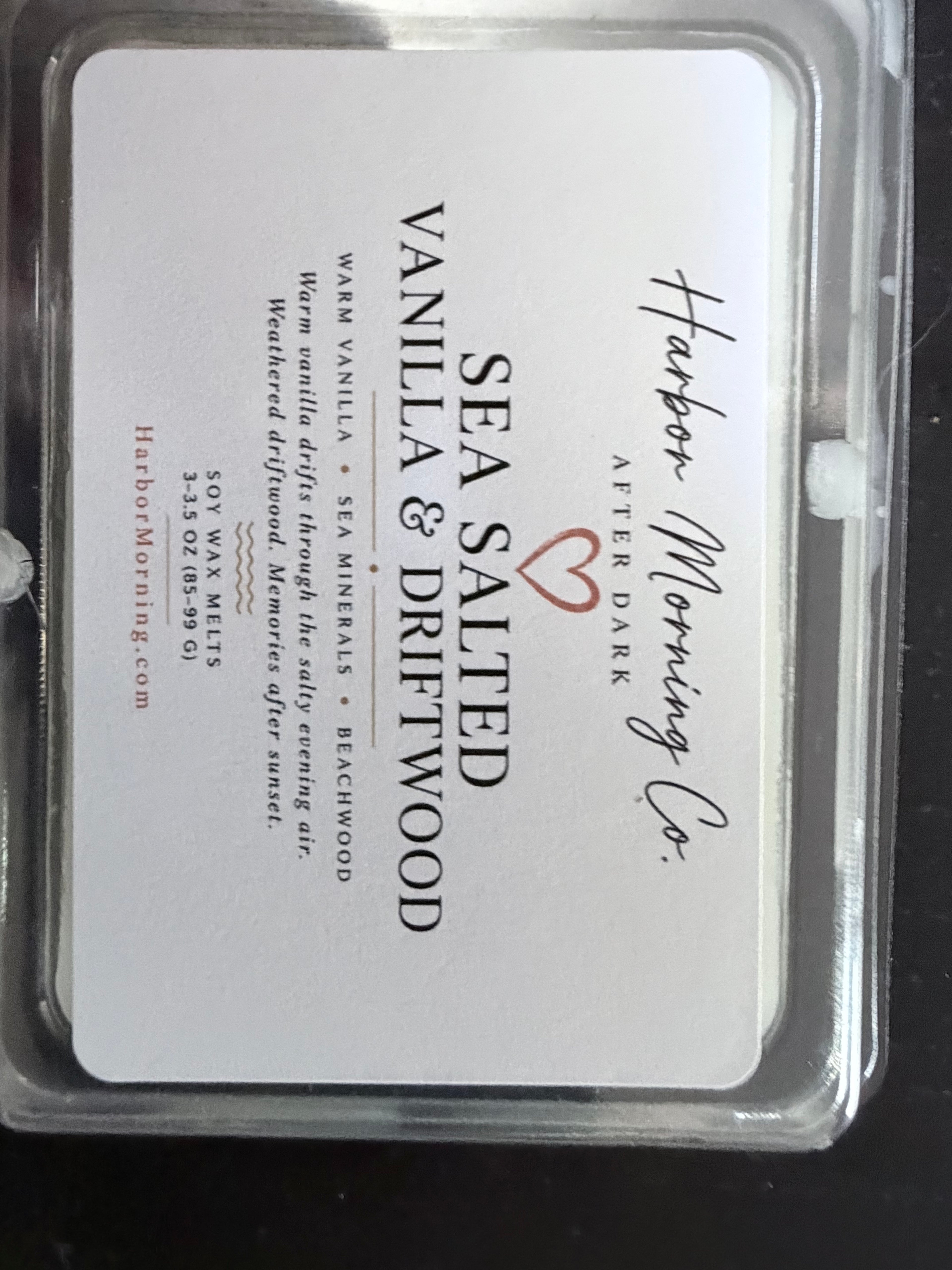 Sea Salted Vanilla & Driftwood | Soy Wax Melts | Ocean Air, Driftwood & Soft Vanilla | Handmade by Harbor Morning Co.