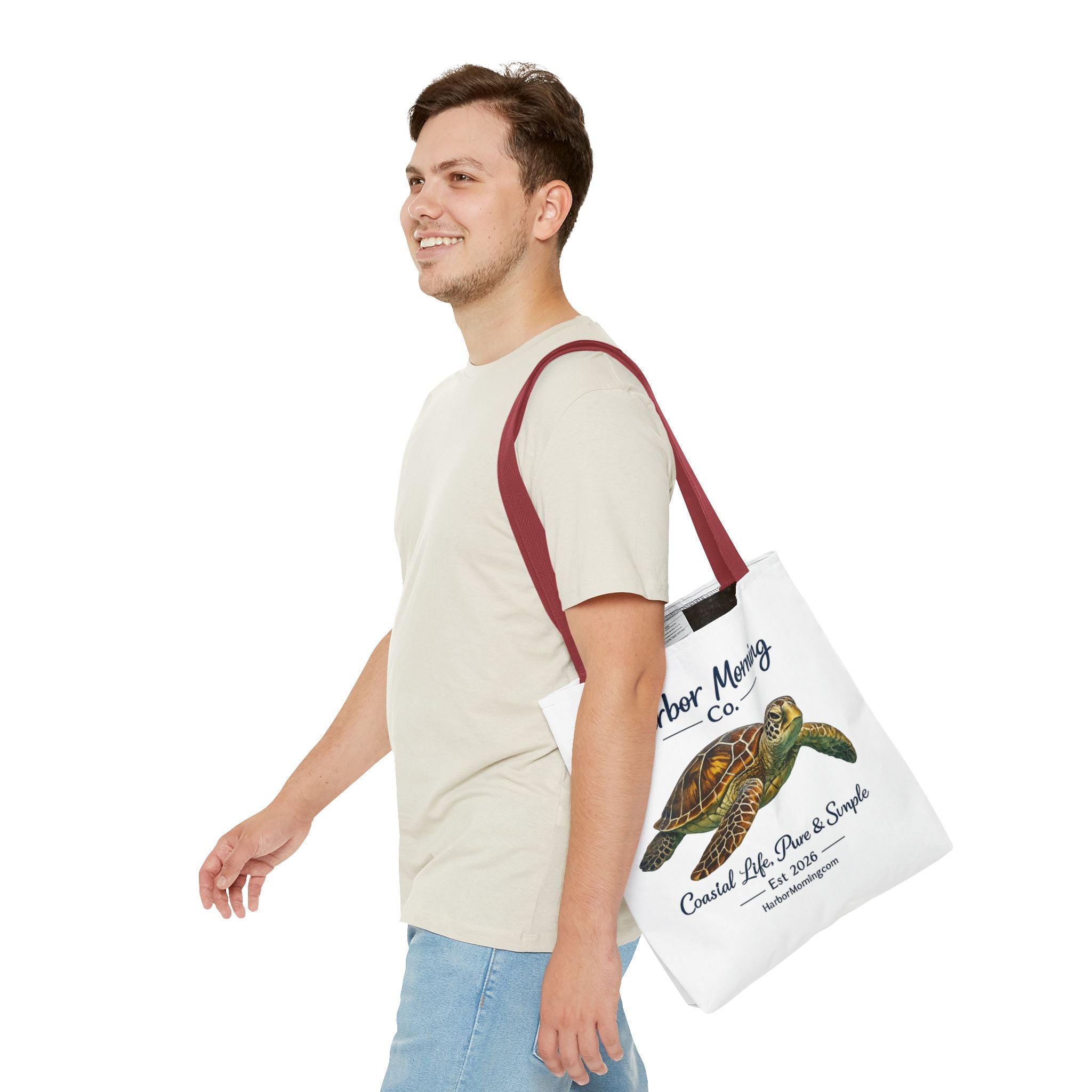 Sea Turtle Tote Bag – Coastal Life Beach Bag | Harbor Morning Co. | Ocean Lover Gift, Florida Coastal Tote