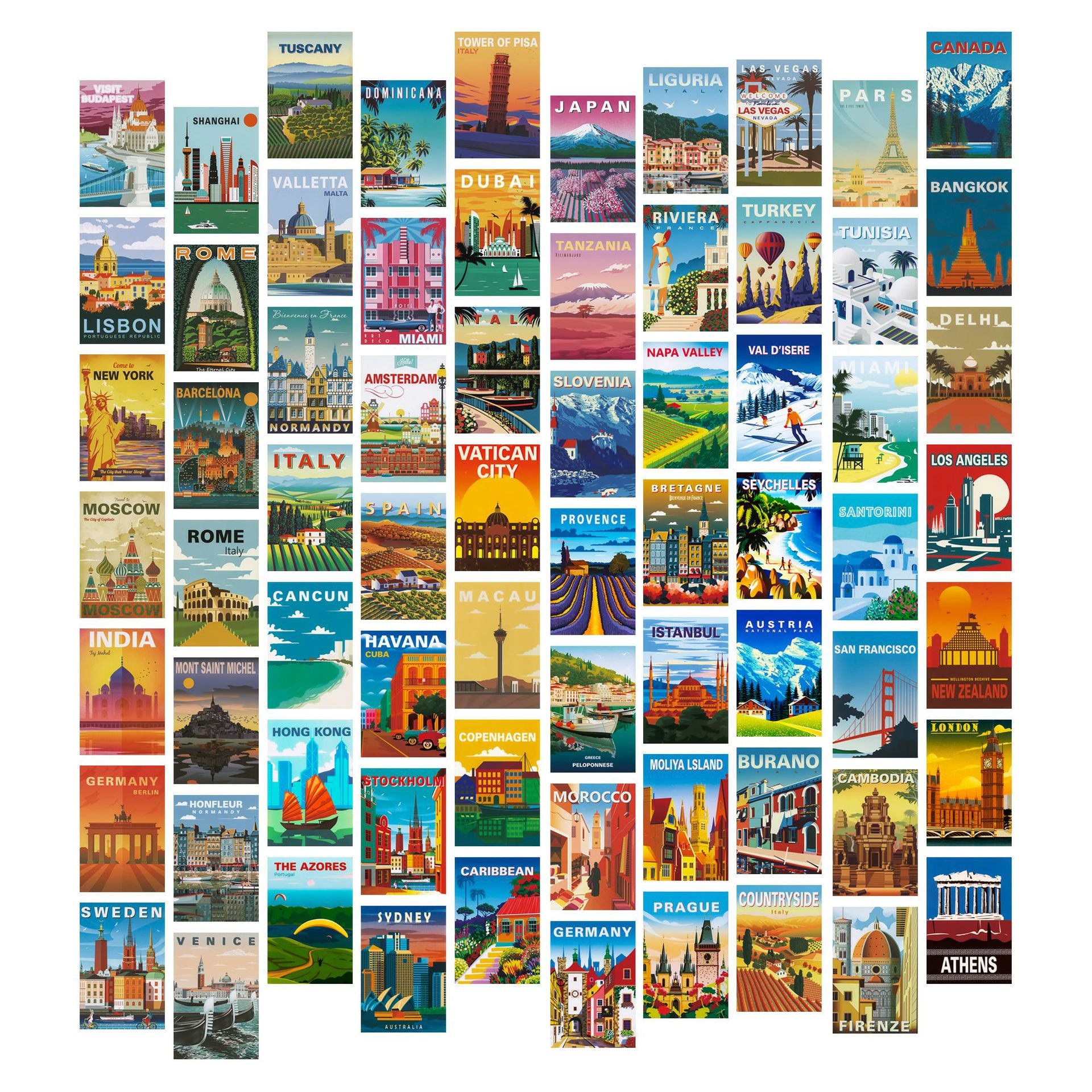 70 Sheets Poster Postcard Poster Decoration Painting
