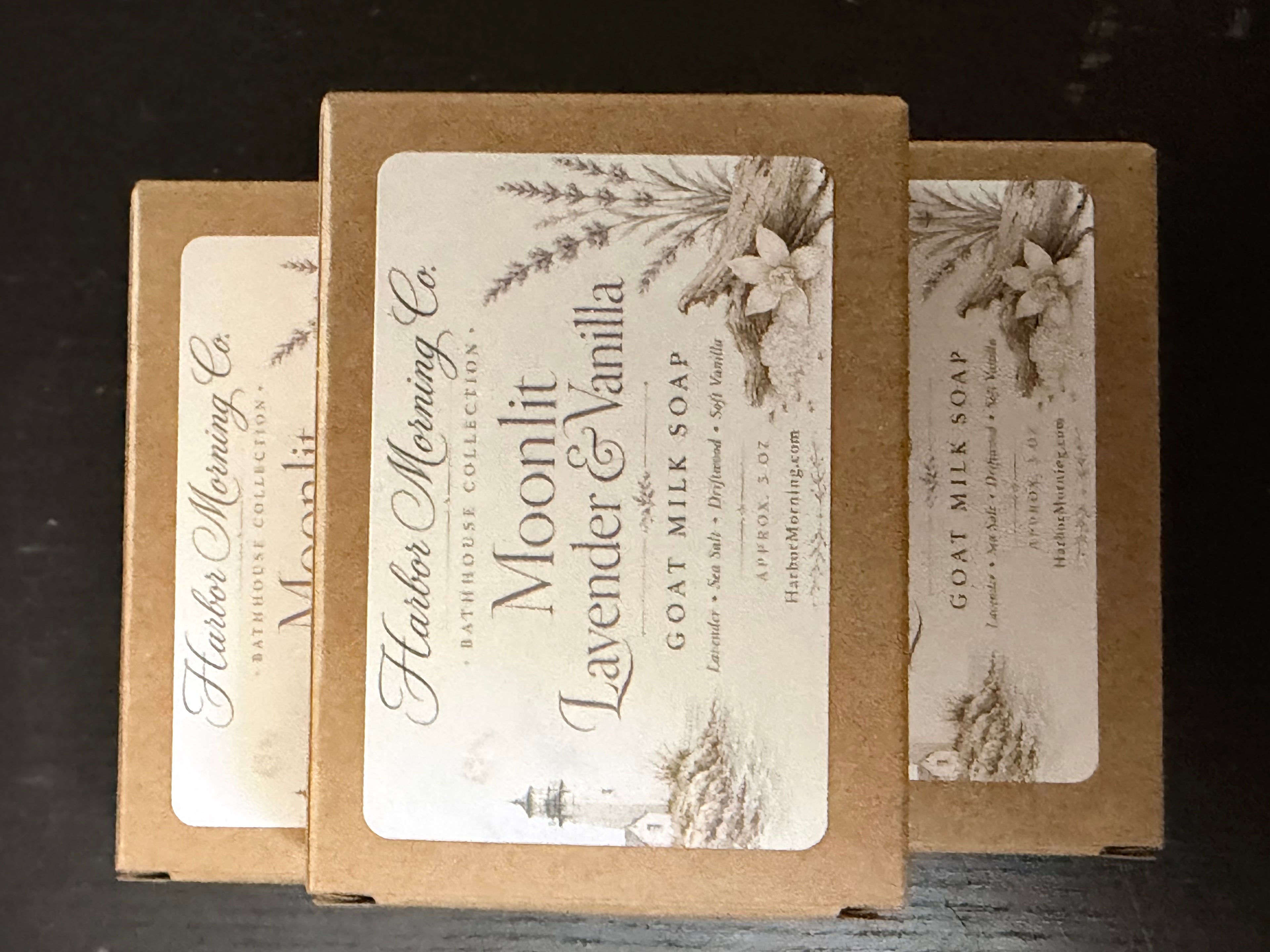 Moonlit Lavender and Vanilla goat milk soap by Harbor Morning Co.