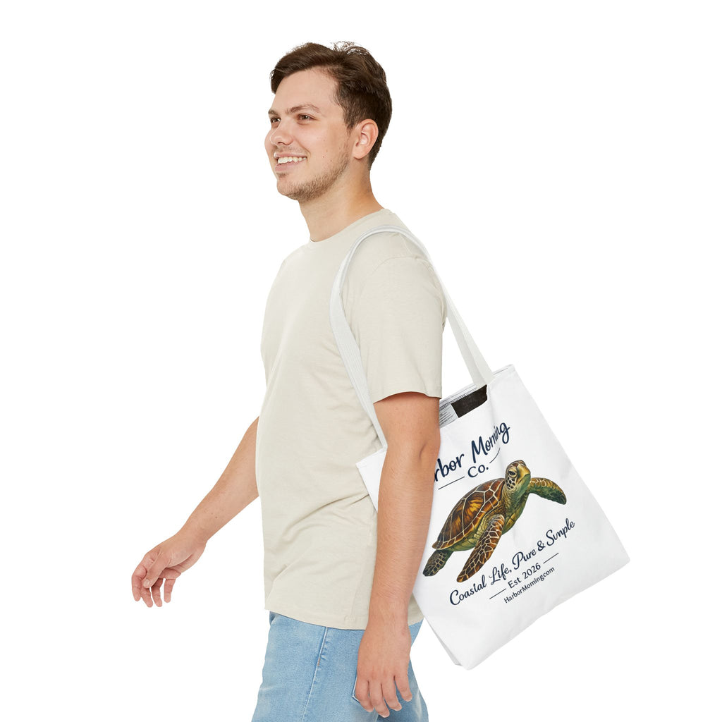 Sea Turtle Tote Bag – Coastal Life Beach Bag | Harbor Morning Co. | Ocean Lover Gift, Florida Coastal Tote
