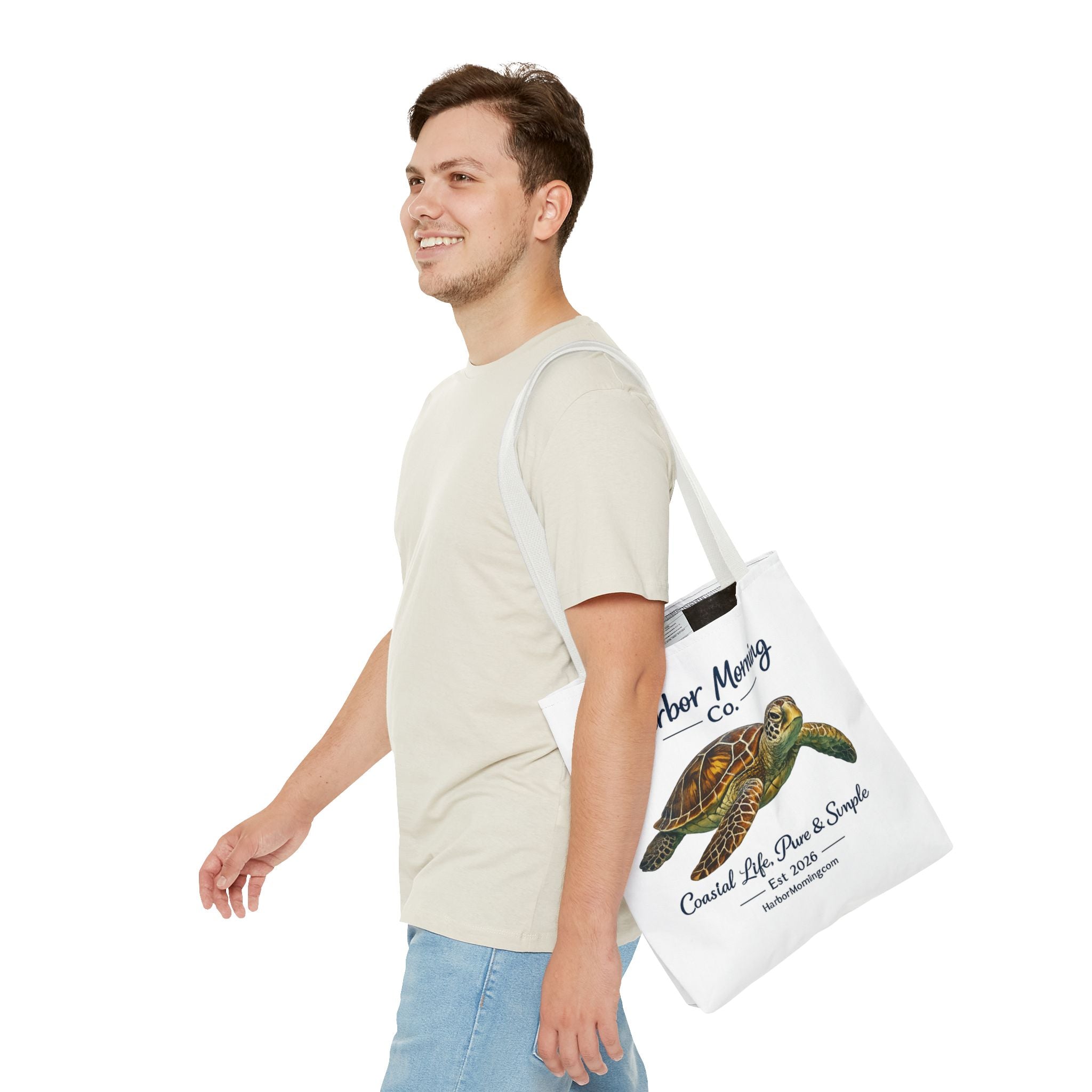 Sea Turtle Tote Bag – Coastal Life Beach Bag | Harbor Morning Co. | Ocean Lover Gift, Florida Coastal Tote