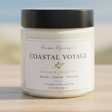 Coastal Voyage 4 oz soy candle by Harbor Morning Co.