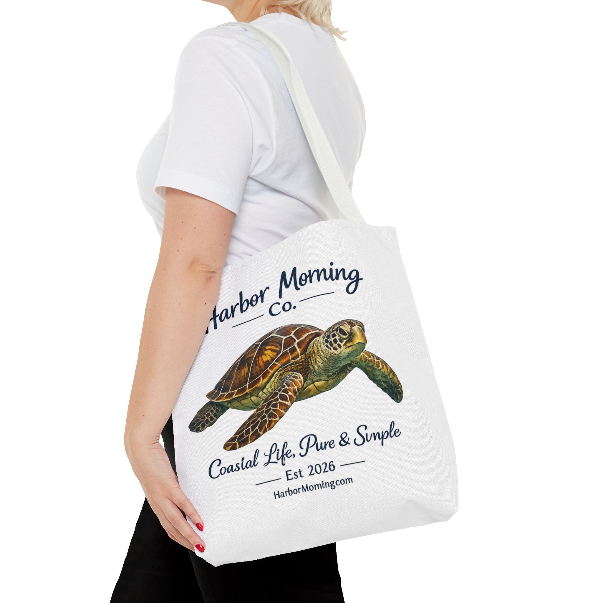 Sea Turtle Tote Bag – Coastal Life Beach Bag | Harbor Morning Co. | Ocean Lover Gift, Florida Coastal Tote