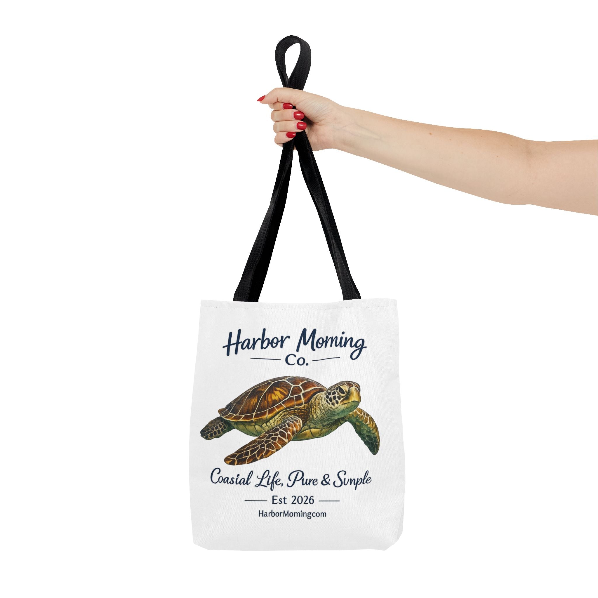 Sea Turtle Tote Bag – Coastal Life Beach Bag | Harbor Morning Co. | Ocean Lover Gift, Florida Coastal Tote