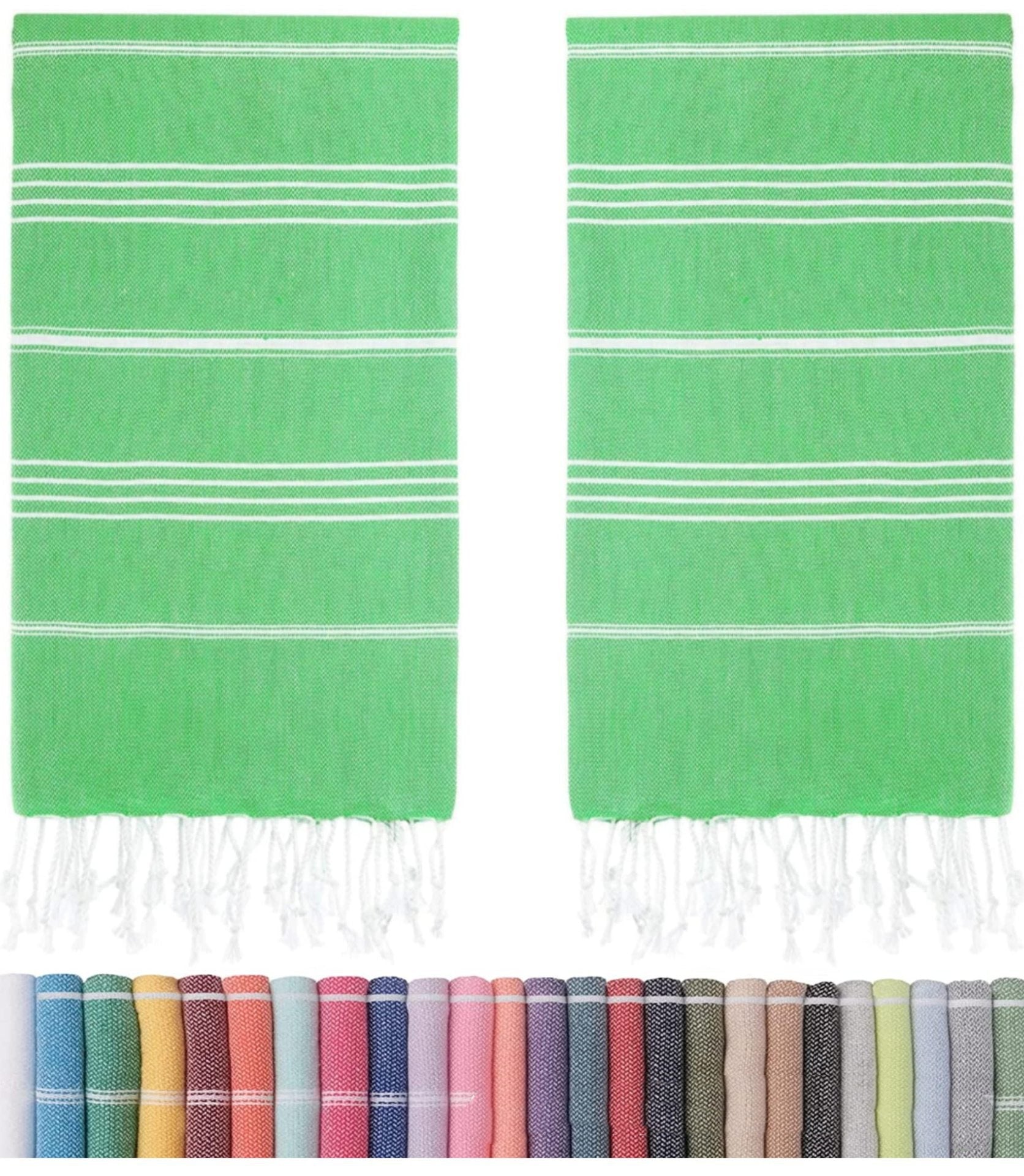 Turkish Non-Stick Sand Tassel Beach Towel | Pure Cotton | Quick-drying