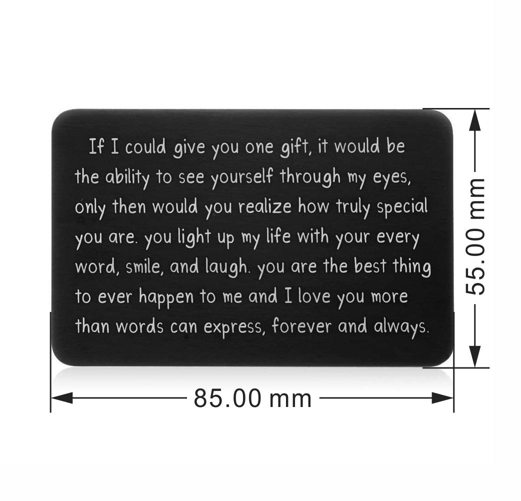 Stainless Steel Wallet Clip Card Postcard Lettering