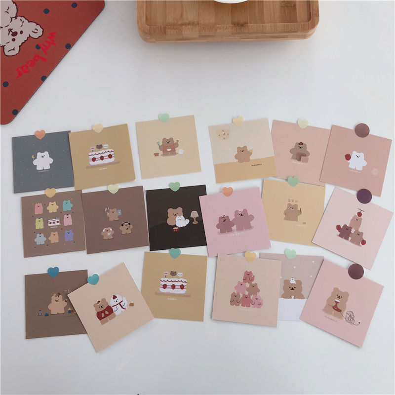 Home Fashion Strawberry Bear Series Postcard