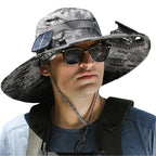 Summer Hat with Solar Powered Fans
