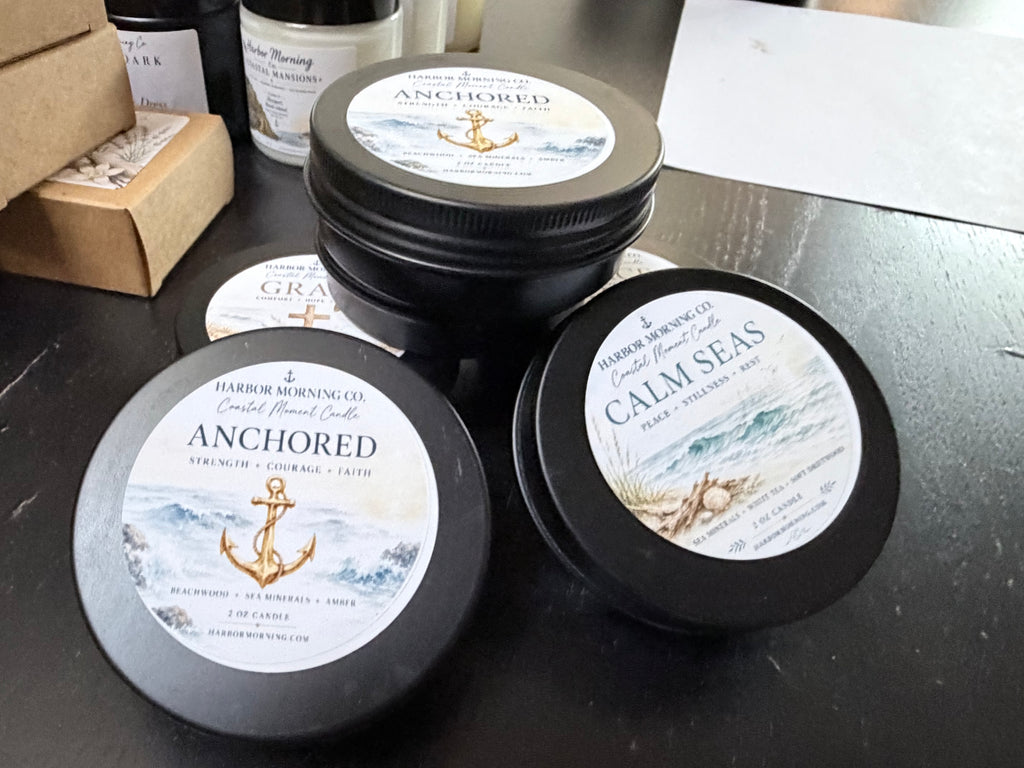 Anchored | Moment & Prayer Candle | Coastal Soy Candle | Handmade in Florida