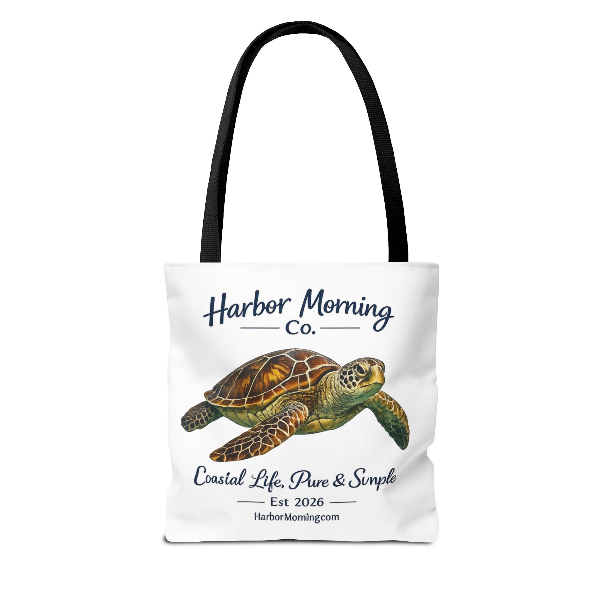 Sea Turtle Tote Bag – Coastal Life Beach Bag | Harbor Morning Co. | Ocean Lover Gift, Florida Coastal Tote