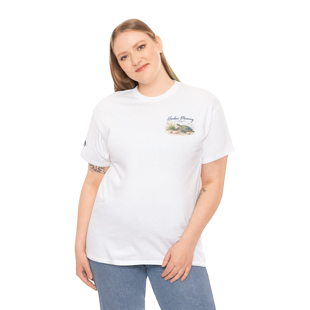 Harbor Morning Sea Turtle Tee — ‘Save the Sea Turtles’ Madeira Beach Graphic Shirt