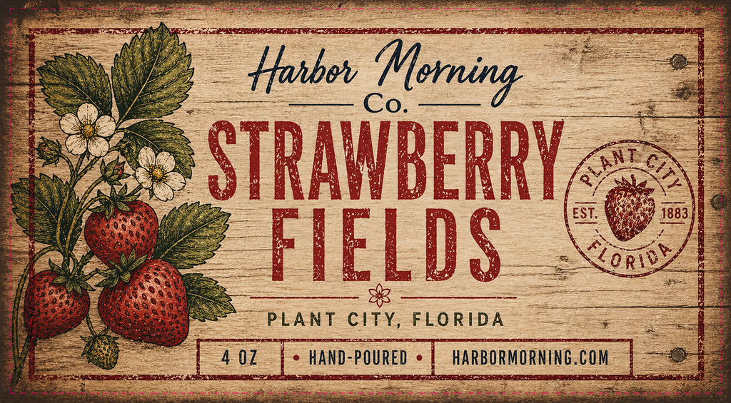 Strawberry Fields Candle – Sweet Berry Scent | 4 oz Hand-Poured Soy Candle