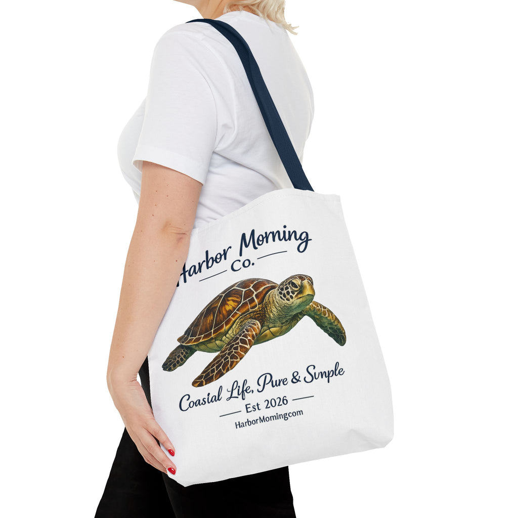 Sea Turtle Tote Bag – Coastal Life Beach Bag | Harbor Morning Co. | Ocean Lover Gift, Florida Coastal Tote