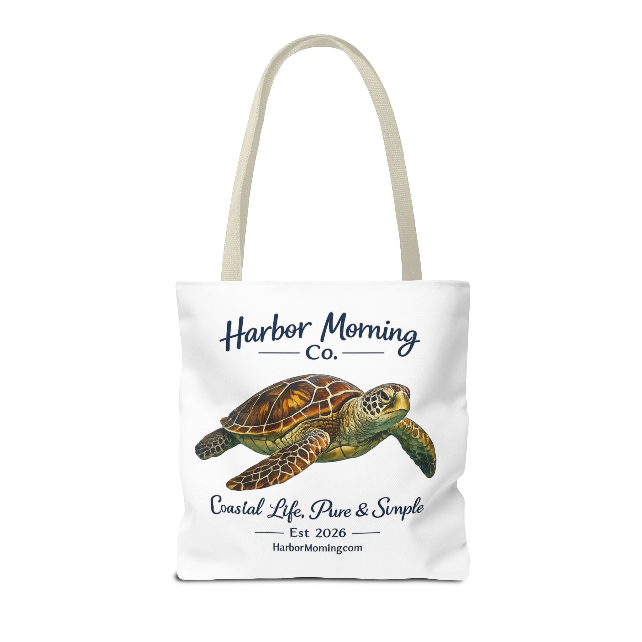 Sea Turtle Tote Bag – Coastal Life Beach Bag | Harbor Morning Co. | Ocean Lover Gift, Florida Coastal Tote