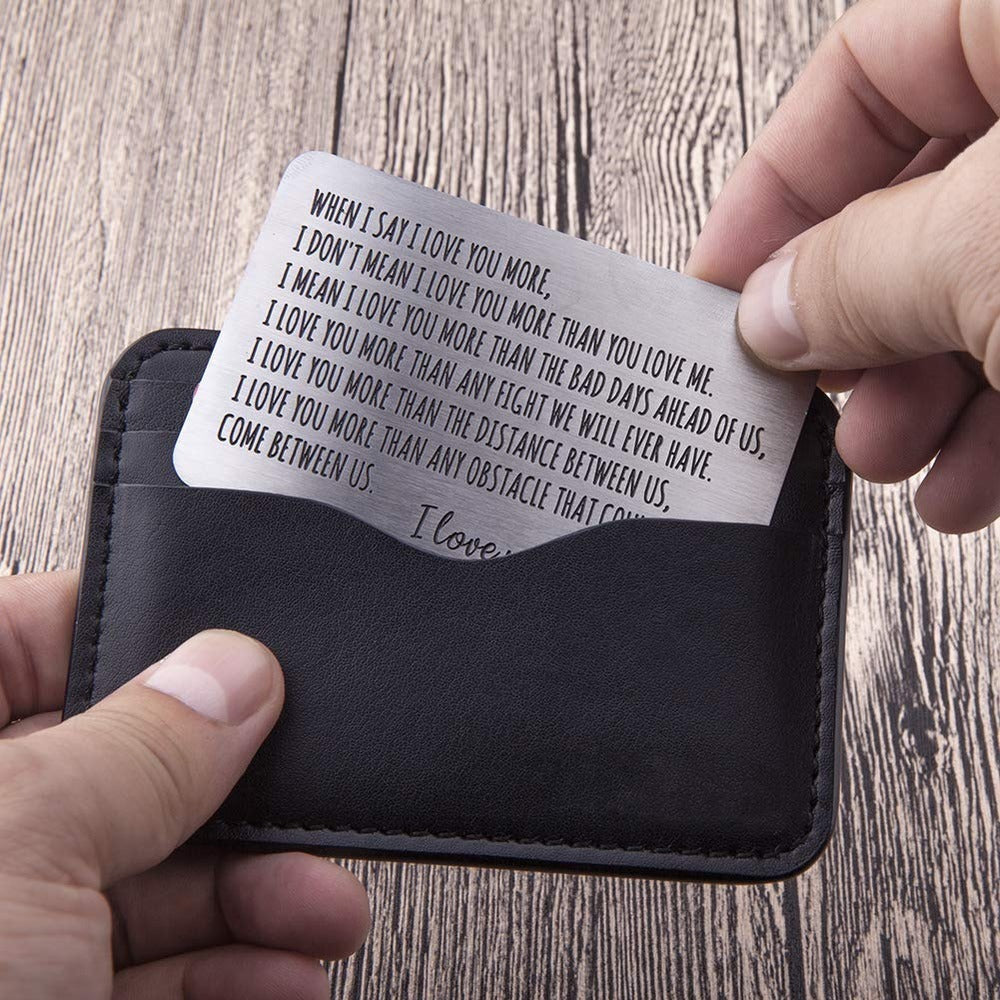 Stainless Steel Wallet Clip Card Postcard Lettering