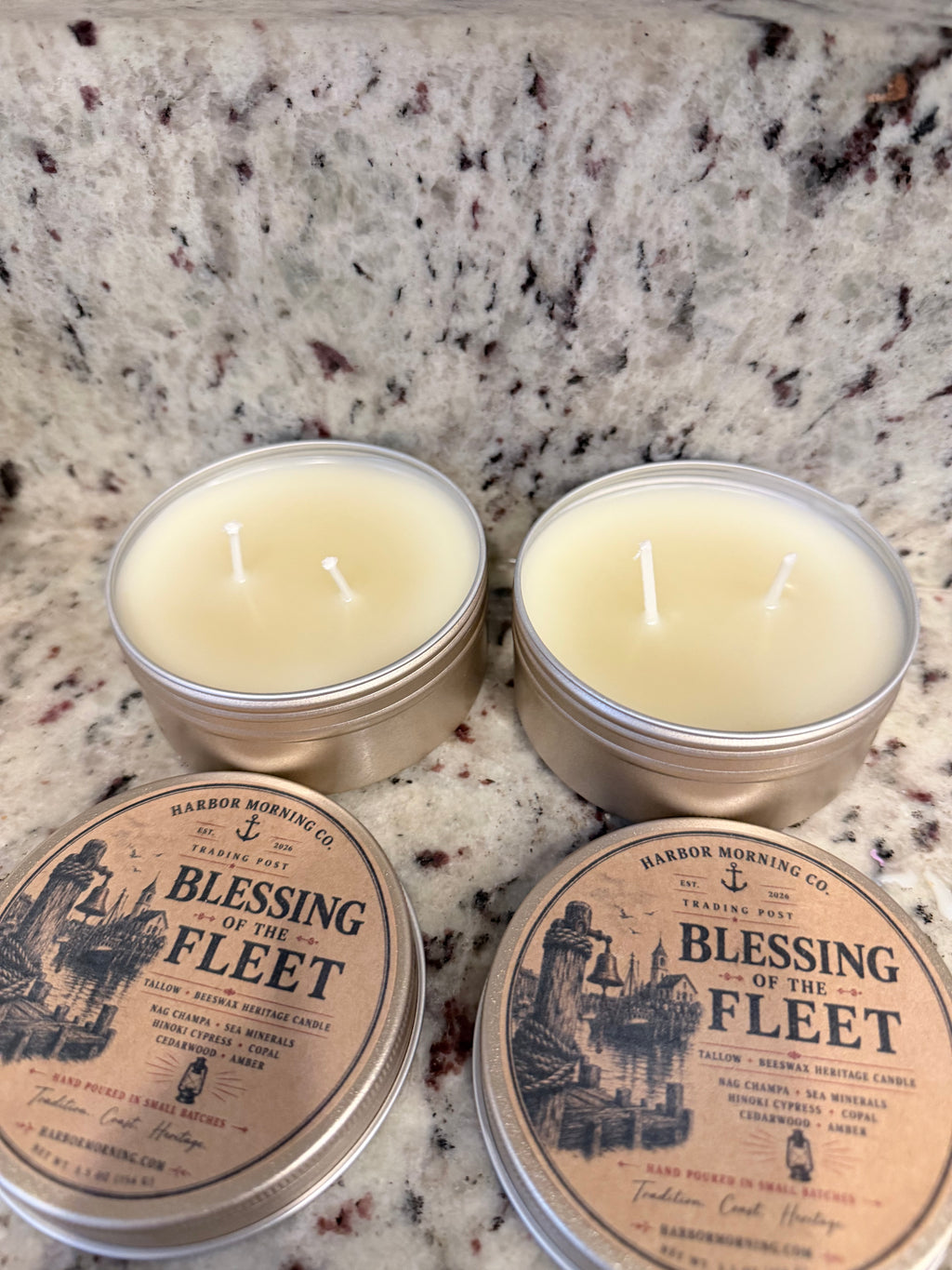 Blessing of the Fleet candle in a coastal lifestyle setting