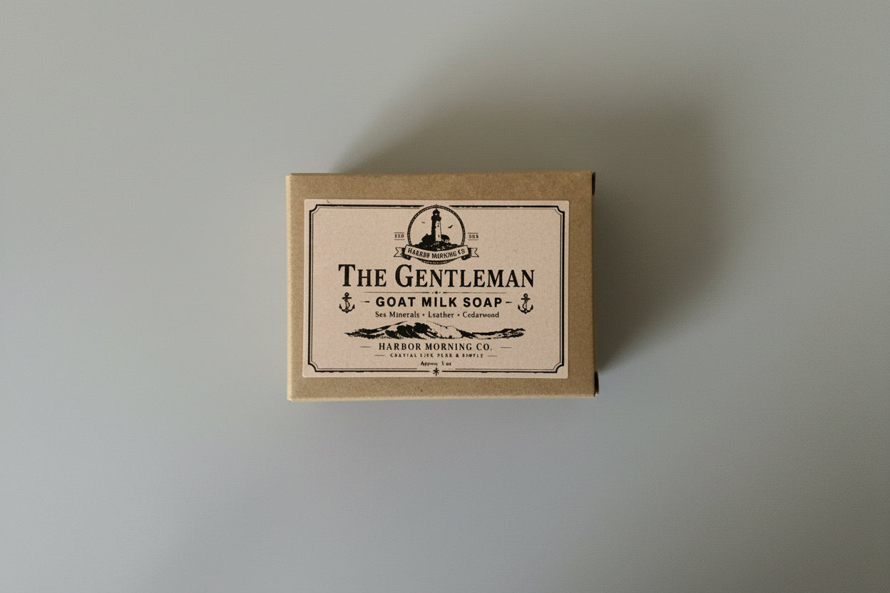 The Gentleman handcrafted goat milk soap by Harbor Morning Co.