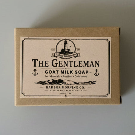 The Gentleman handcrafted goat milk soap by Harbor Morning Co.