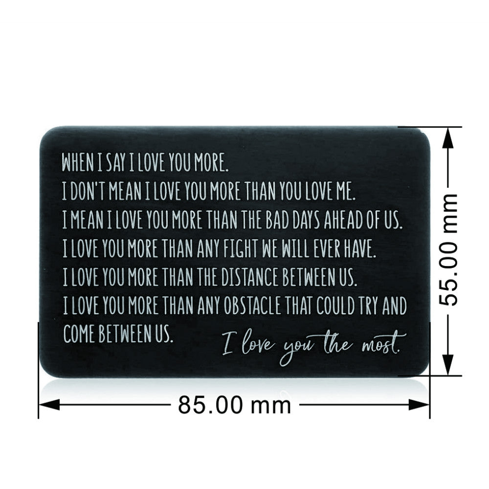 Stainless Steel Wallet Clip Card Postcard Lettering
